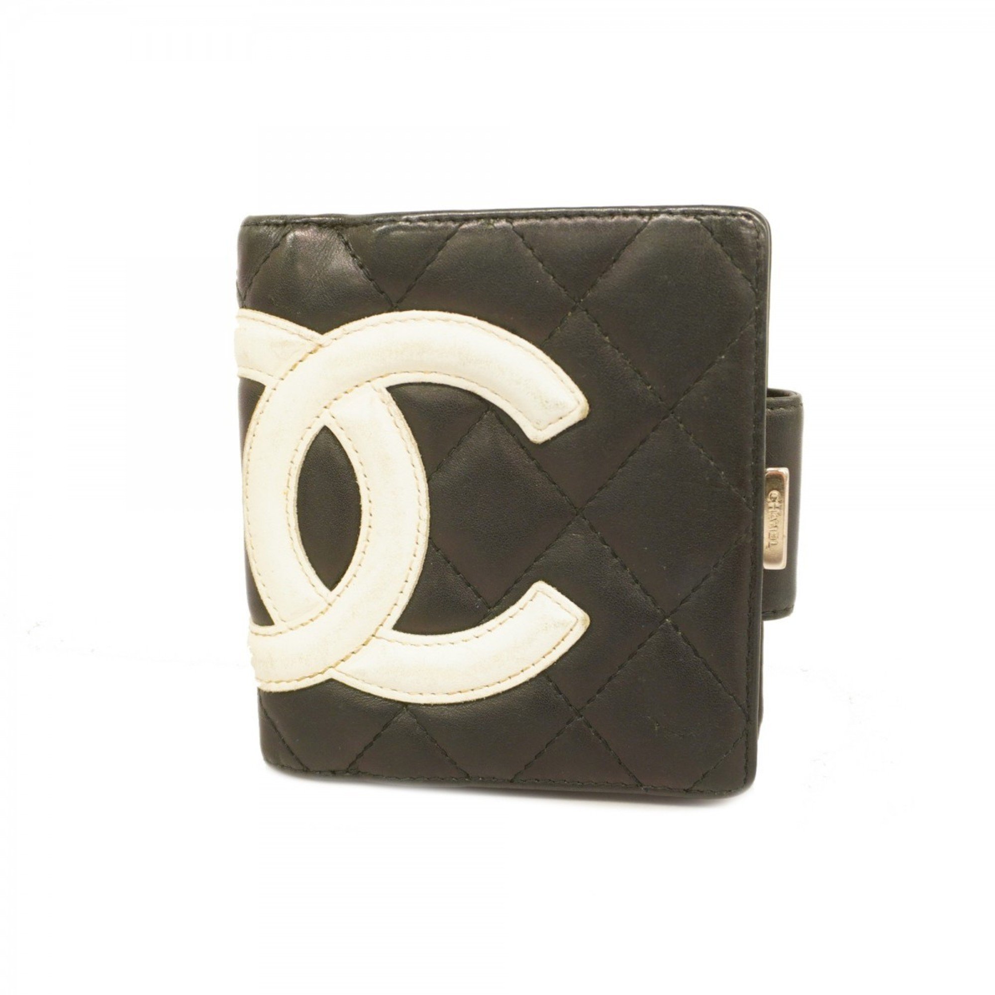 Chanel Wallet Cambon Lambskin Black Women's