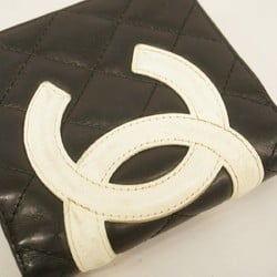 Chanel Wallet Cambon Lambskin Black Women's