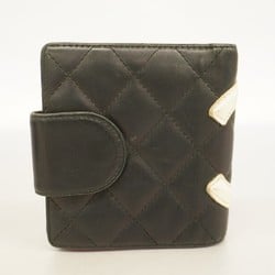 Chanel Wallet Cambon Lambskin Black Women's