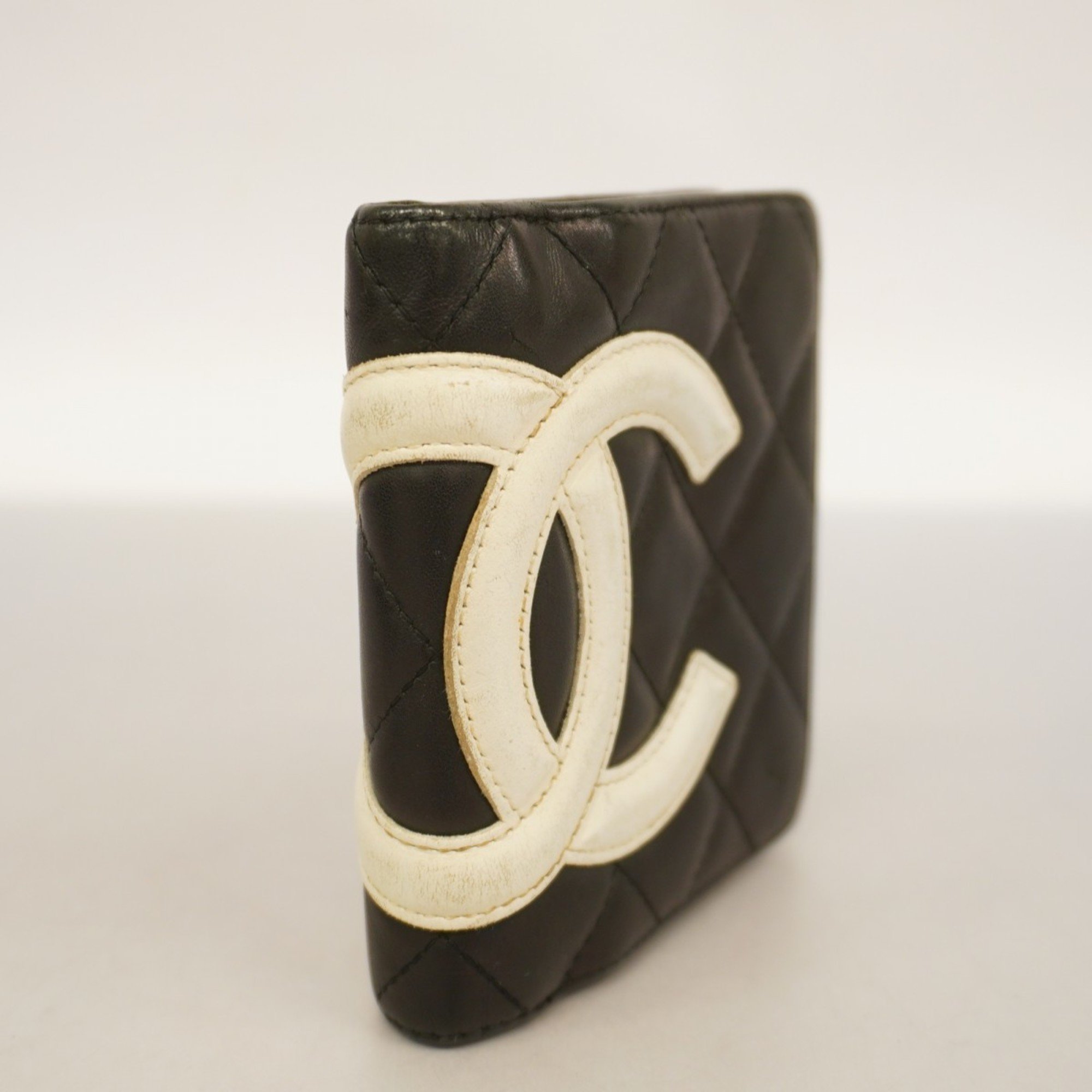 Chanel Wallet Cambon Lambskin Black Women's