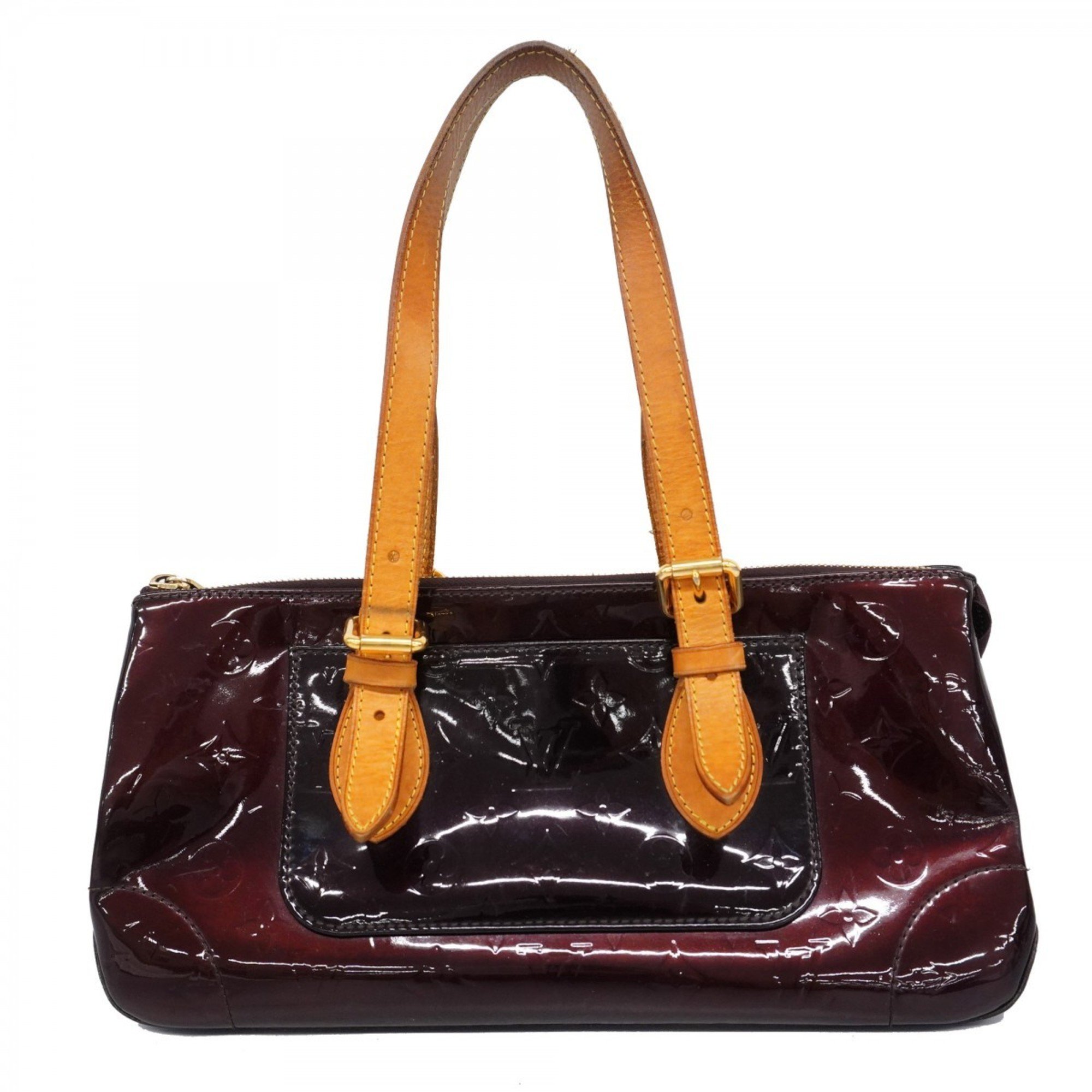 Louis Vuitton Shoulder Bag Vernis Rosewood Avenue M93510 Amaranth Women's