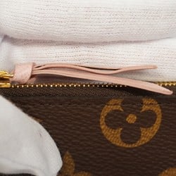 Louis Vuitton Tri-fold Wallet Monogram Portefeuille Victorine M62360 Brown Rose Ballerine Ladies