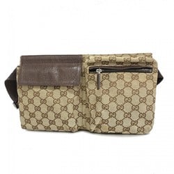 Gucci Waist Bag GG Canvas 28566 Brown Men's Women's