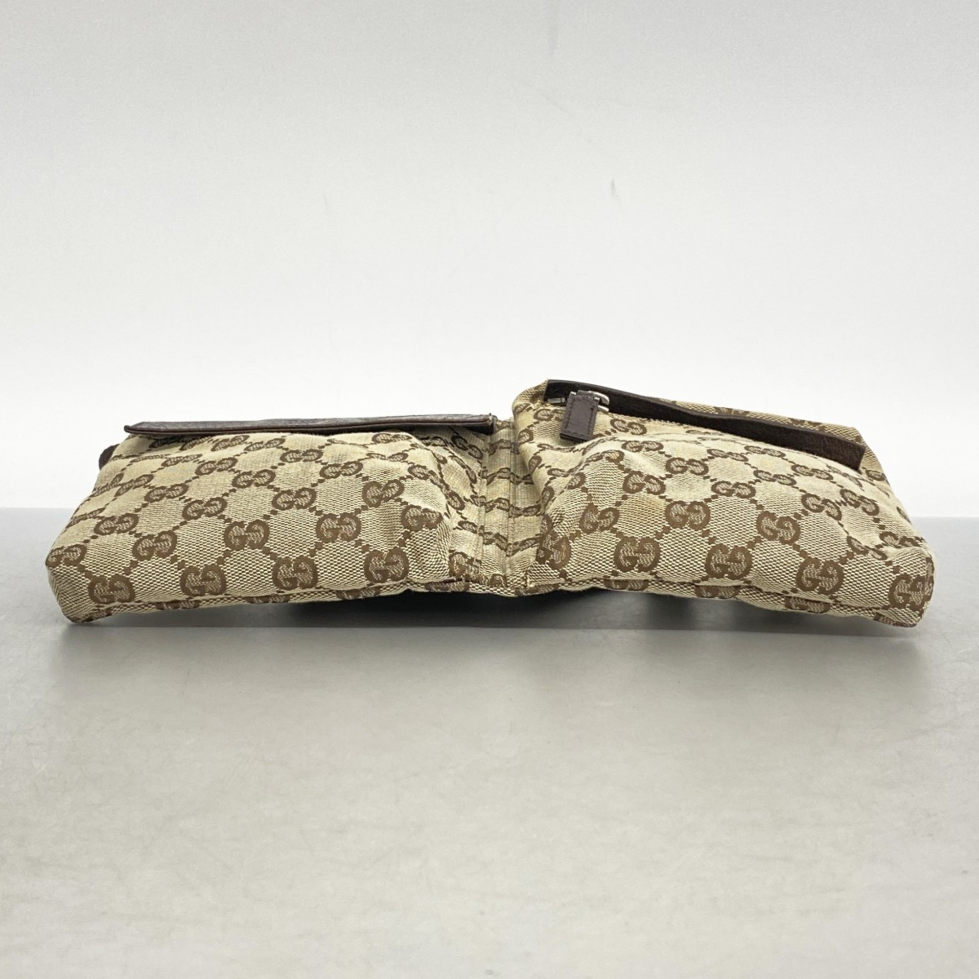 Gucci Waist Bag GG Canvas 28566 Brown Men's Women's