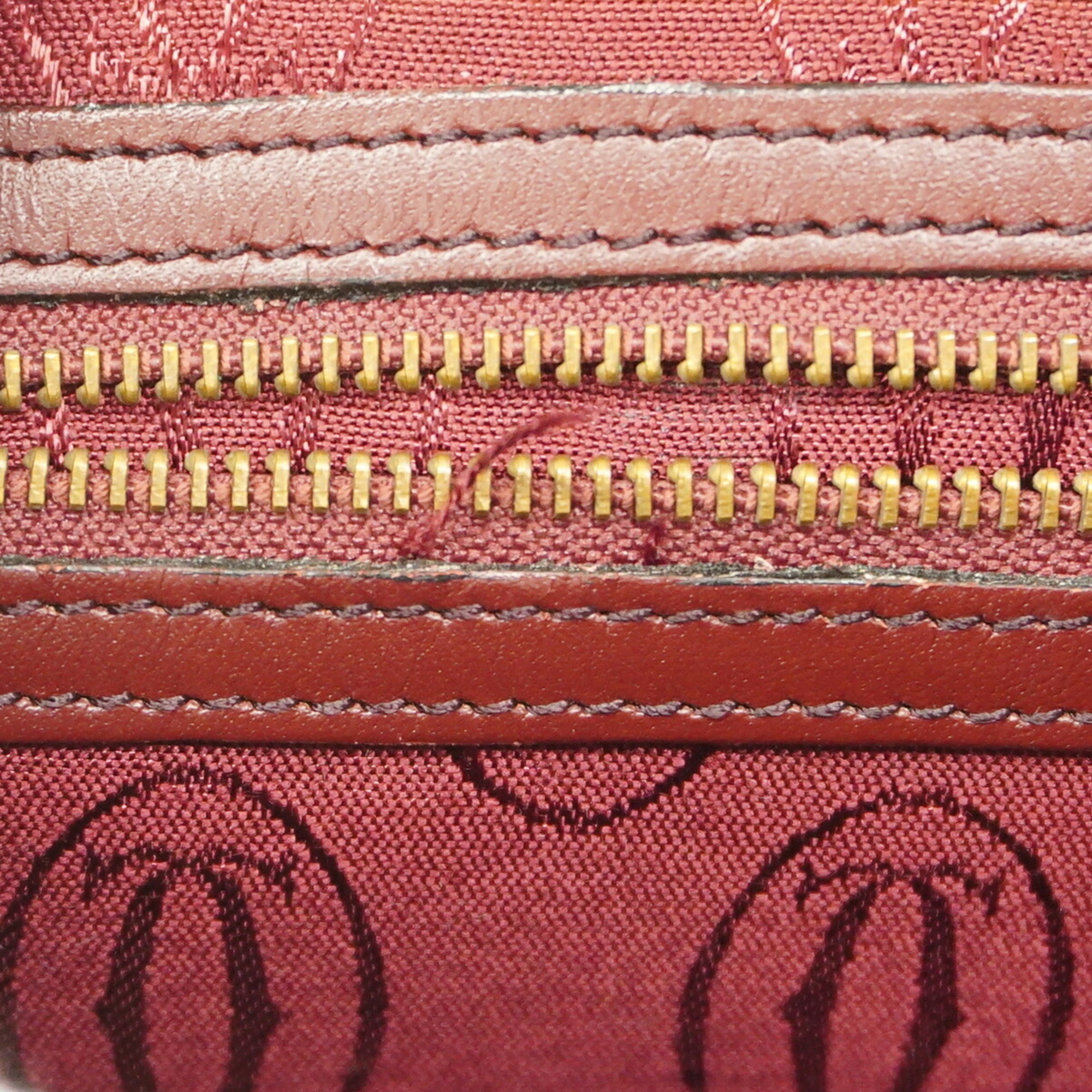 Cartier Shoulder Bag Must Leather Bordeaux Women's