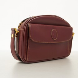 Cartier Shoulder Bag Must Leather Bordeaux Women's