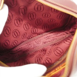 Cartier Shoulder Bag Must Leather Bordeaux Women's