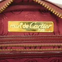 Cartier Shoulder Bag Must Leather Bordeaux Women's