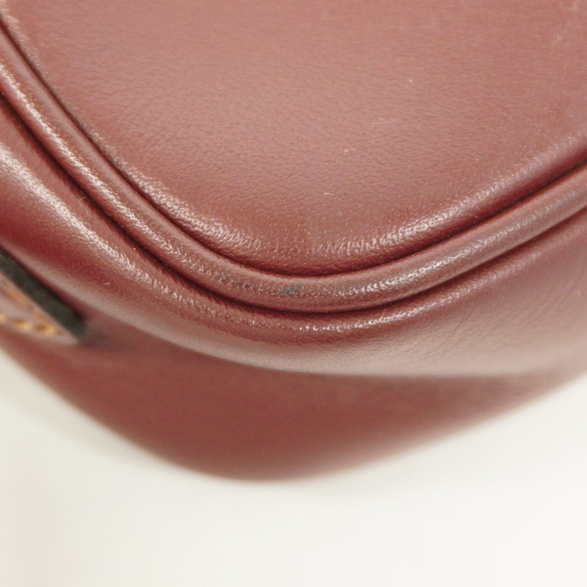 Cartier Shoulder Bag Must Leather Bordeaux Women's