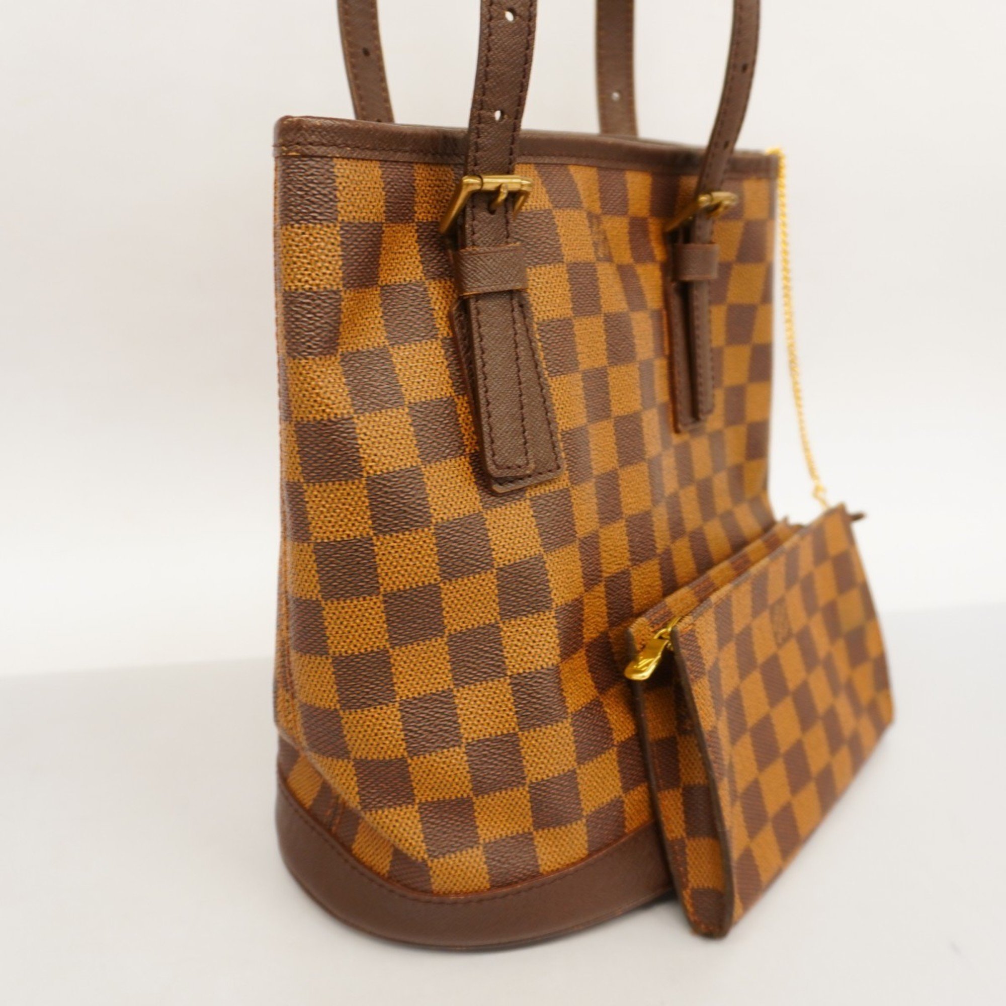 Louis Vuitton Tote Bag Damier Marais N42240 Ebene Ladies