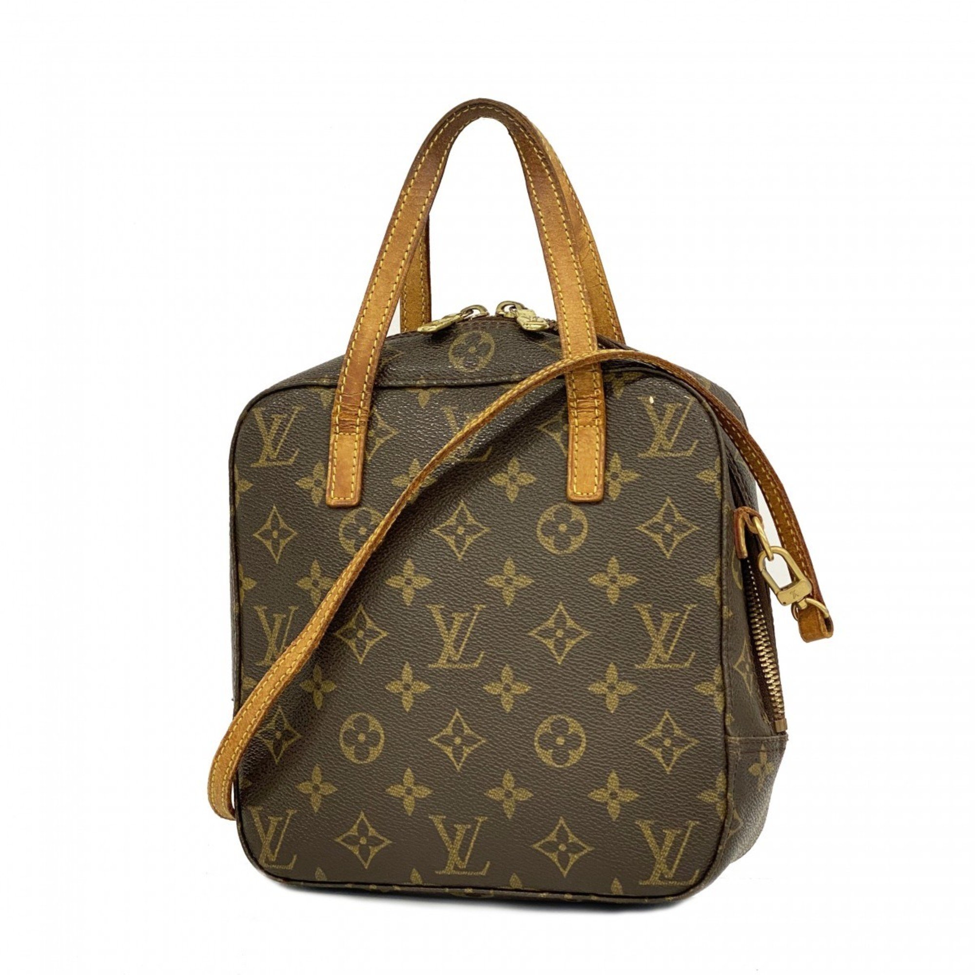 Louis Vuitton handbag Monogram Spontini M47500 brown ladies