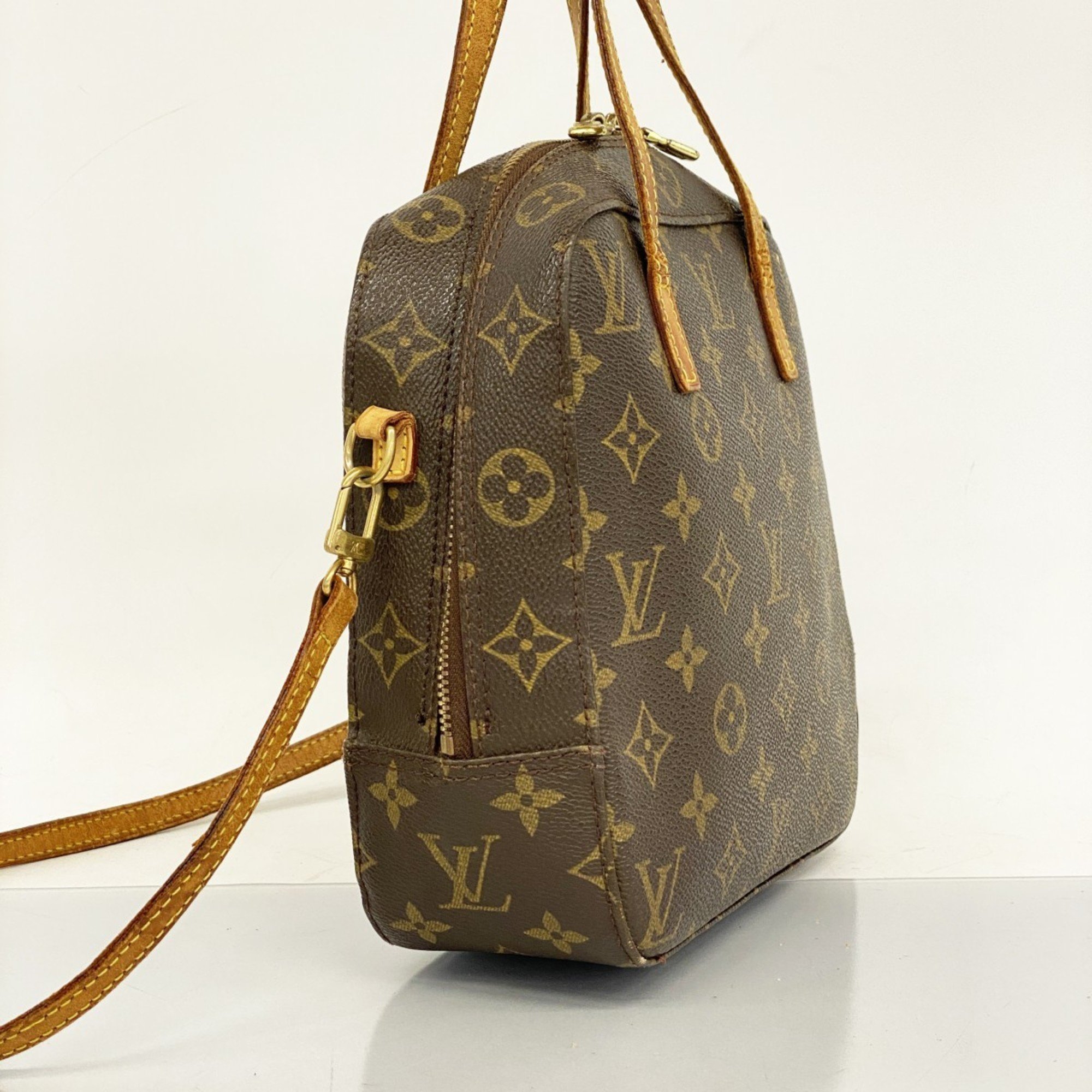 Louis Vuitton handbag Monogram Spontini M47500 brown ladies