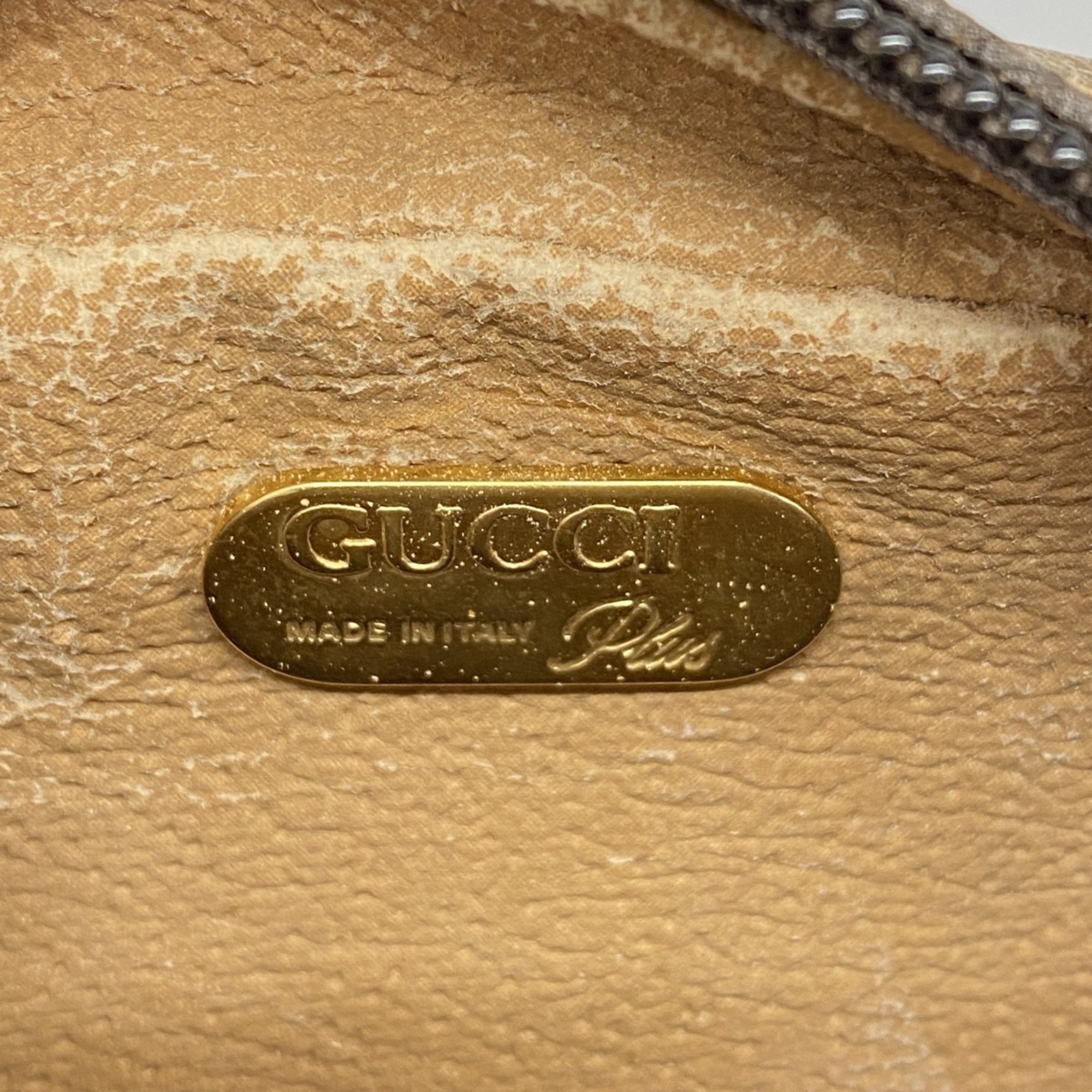 Gucci Shoulder Bag GG Plus Old Brown Women's