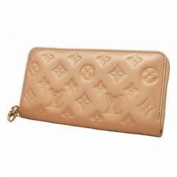 Louis Vuitton Long Wallet Monogram Embossed Zippy M81708 Rose Gold Women's