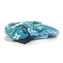 LOUIS VUITTON M79982 Hair Tie Scrunchie Set LV Island 1 Piece Silk Women's Blue