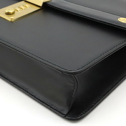 dunhill second bag clutch dial key type leather black