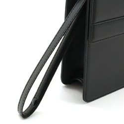 dunhill second bag clutch dial key type leather black