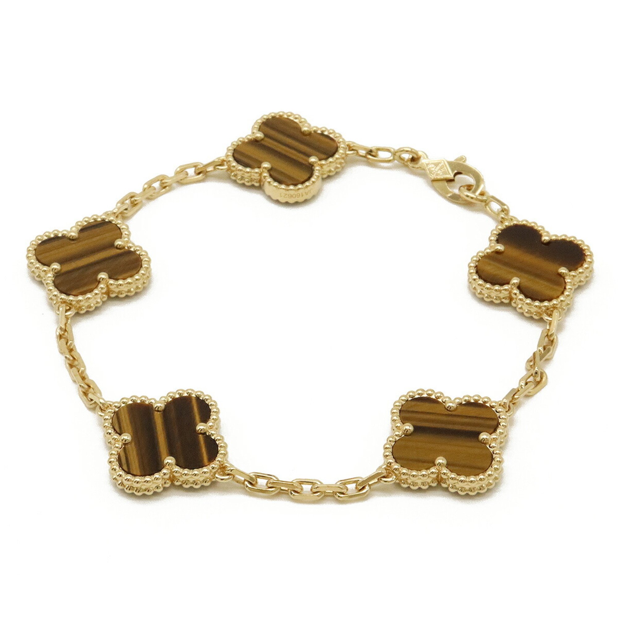 Van Cleef & Arpels VCA Alhambra Bracelet 5 motifs K18YG Yellow gold Tiger's eye VCARD35600