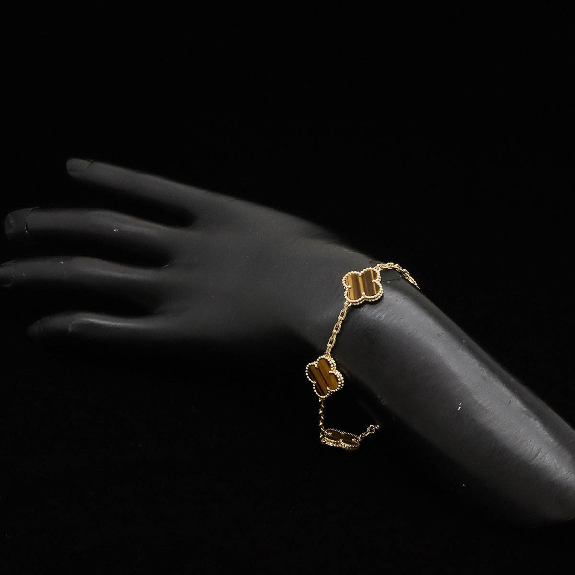 Van Cleef & Arpels VCA Alhambra Bracelet 5 motifs K18YG Yellow gold Tiger's eye VCARD35600