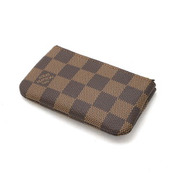 LOUIS VUITTON Damier Pochette Cle Coin Case, Purse, with Key Hook N62658