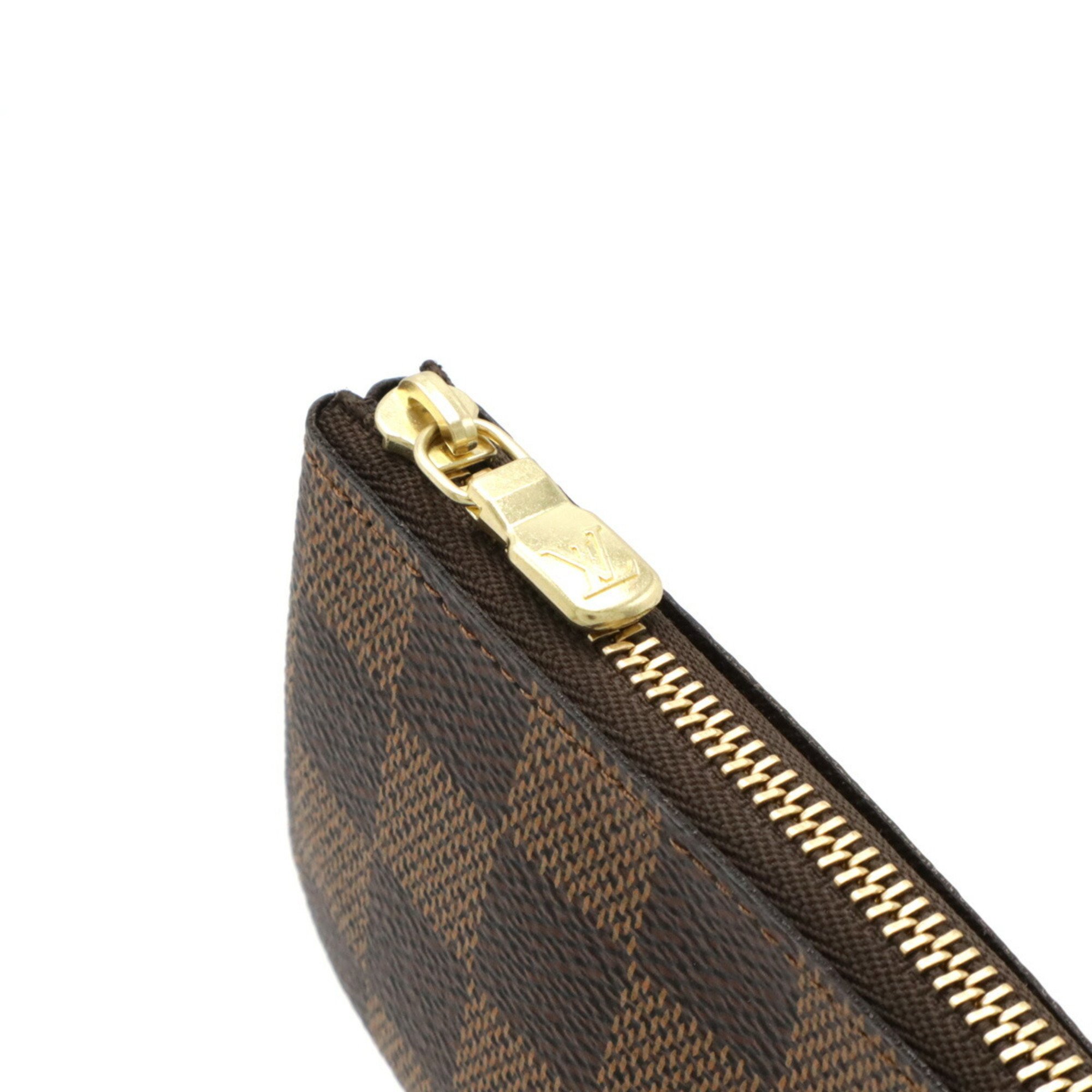 LOUIS VUITTON Damier Pochette Cle Coin Case, Purse, with Key Hook N62658