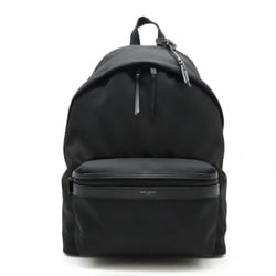 SAINT LAURENT PARIS YSL Yves Saint Laurent City Backpack Rucksack Nylon Leather Black 534967