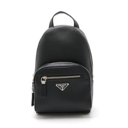 PRADA SAFFIANO Shoulder Bag, Body Saffiano Leather, NERO, Black, 2VZ031