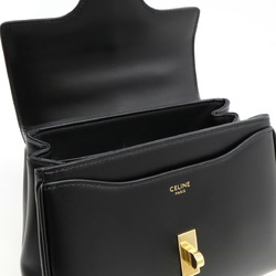 CELINE 16 Seize One Handle Handbag Shoulder Bag Calfskin Black 197983