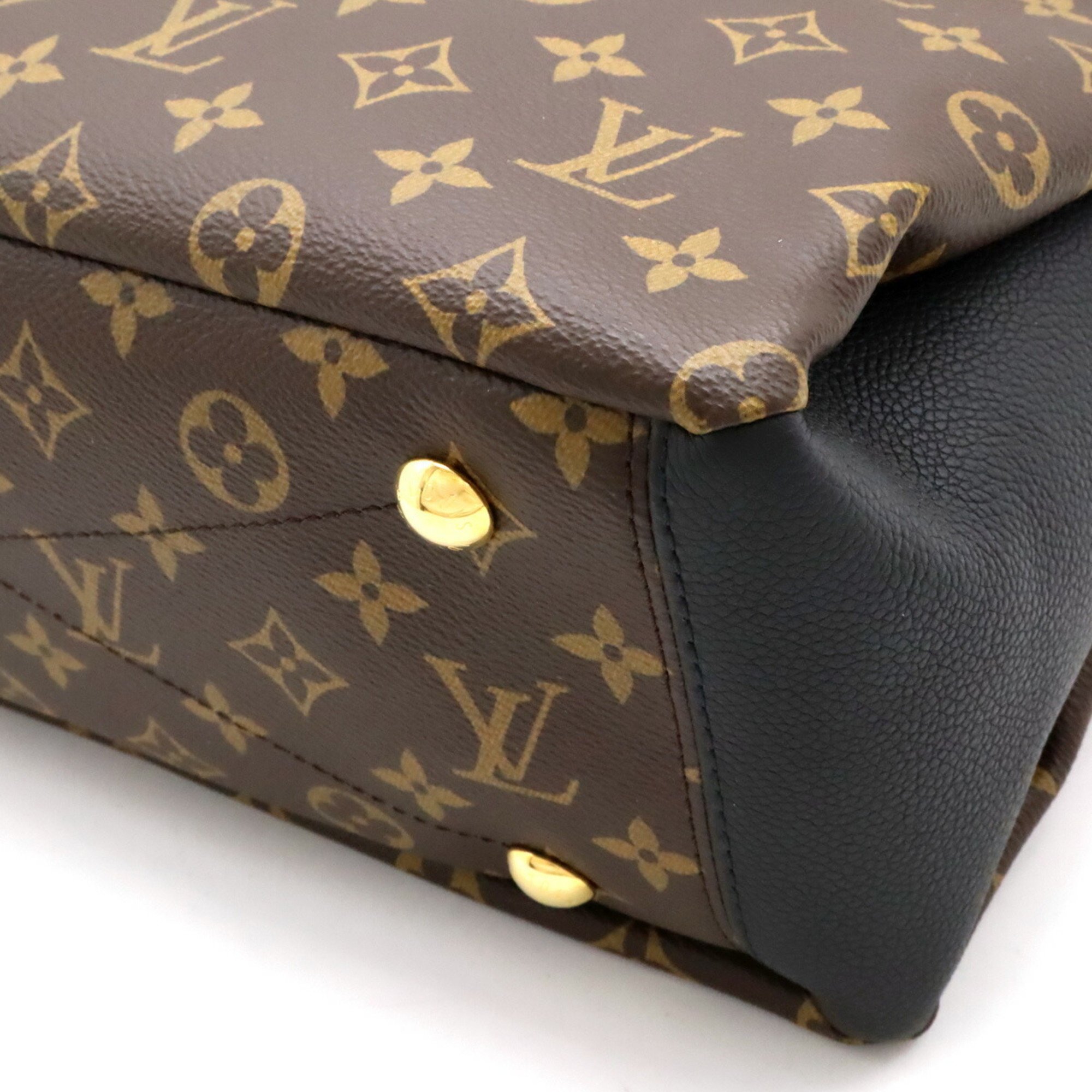 LOUIS VUITTON Louis Vuitton Monogram Pallas Handbag Tote Bag Shoulder Noir Black M42756