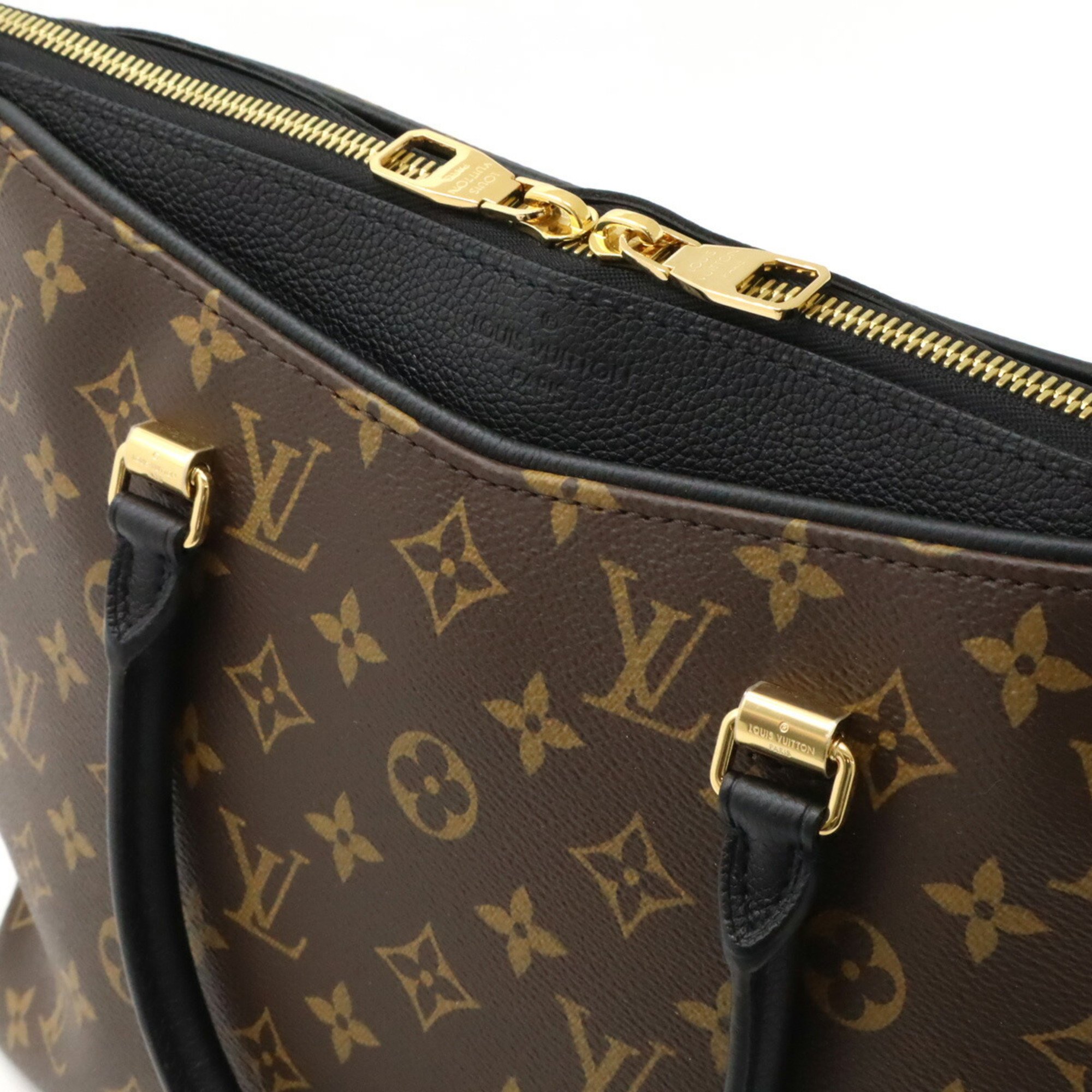 LOUIS VUITTON Louis Vuitton Monogram Pallas Handbag Tote Bag Shoulder Noir Black M42756