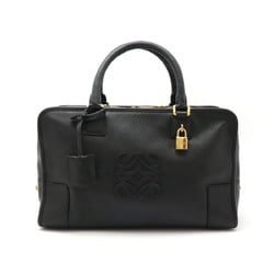 LOEWE Amazona 36 Anagram Handbag Boston Bag Leather Black