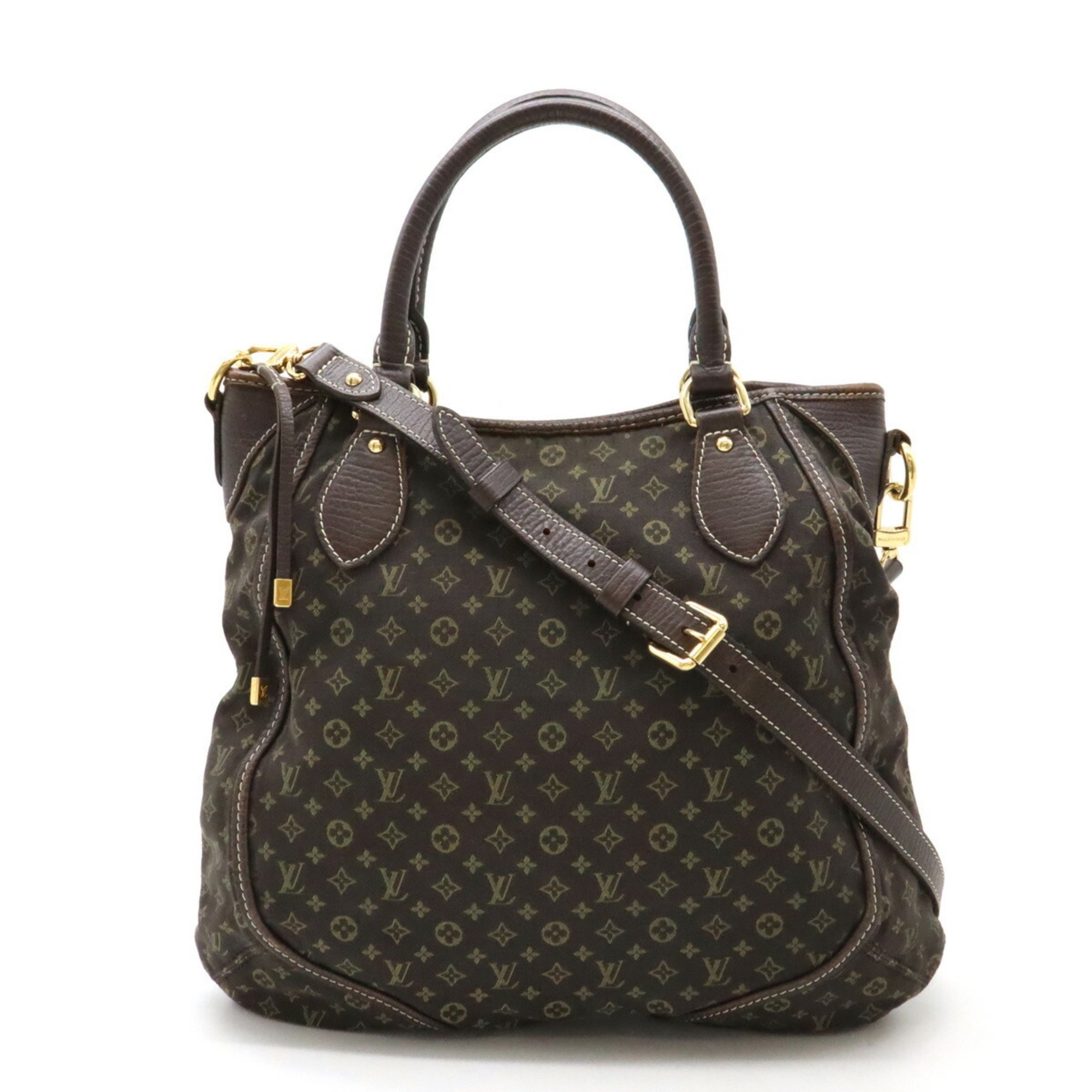 LOUIS VUITTON Louis Vuitton Monogram Run Besas Anjou Tote Bag Shoulder Canvas Ebene M95617