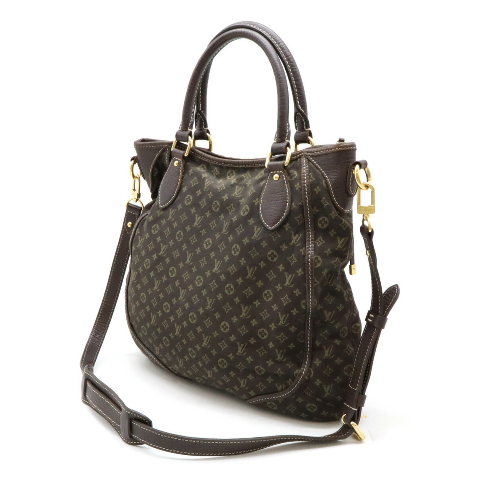 LOUIS VUITTON Louis Vuitton Monogram Run Besas Anjou Tote Bag Shoulder Canvas Ebene M95617