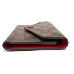 LOUIS VUITTON N41659 Portefeuille Victorine Bi-fold wallet Wallet Compact Damier canvas Men's Women's Ebene Brown