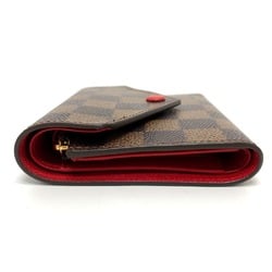 LOUIS VUITTON N41659 Portefeuille Victorine Bi-fold wallet Wallet Compact Damier canvas Men's Women's Ebene Brown