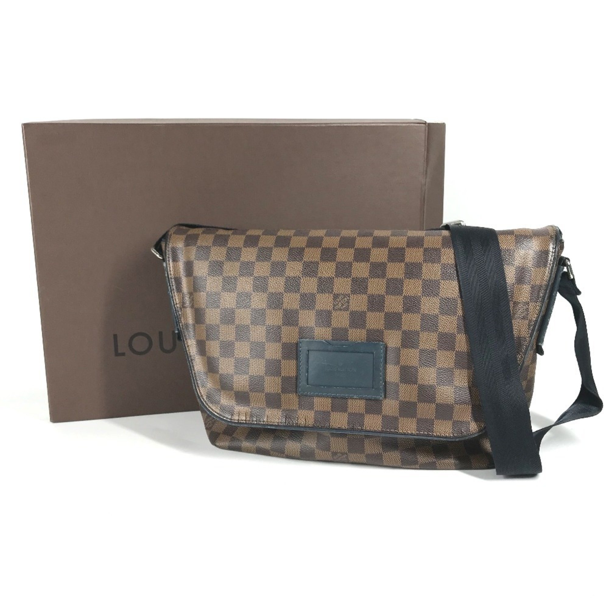 LOUIS VUITTON N41254 Damier Flap Sprinter MM Bag Shoulder Canvas Men's Women's Ebene Brown