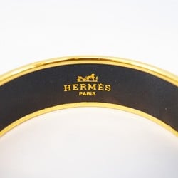 Hermes Bangle, enamel, GM, GP plating, cloisonné, gold, multi-color, men's, women's