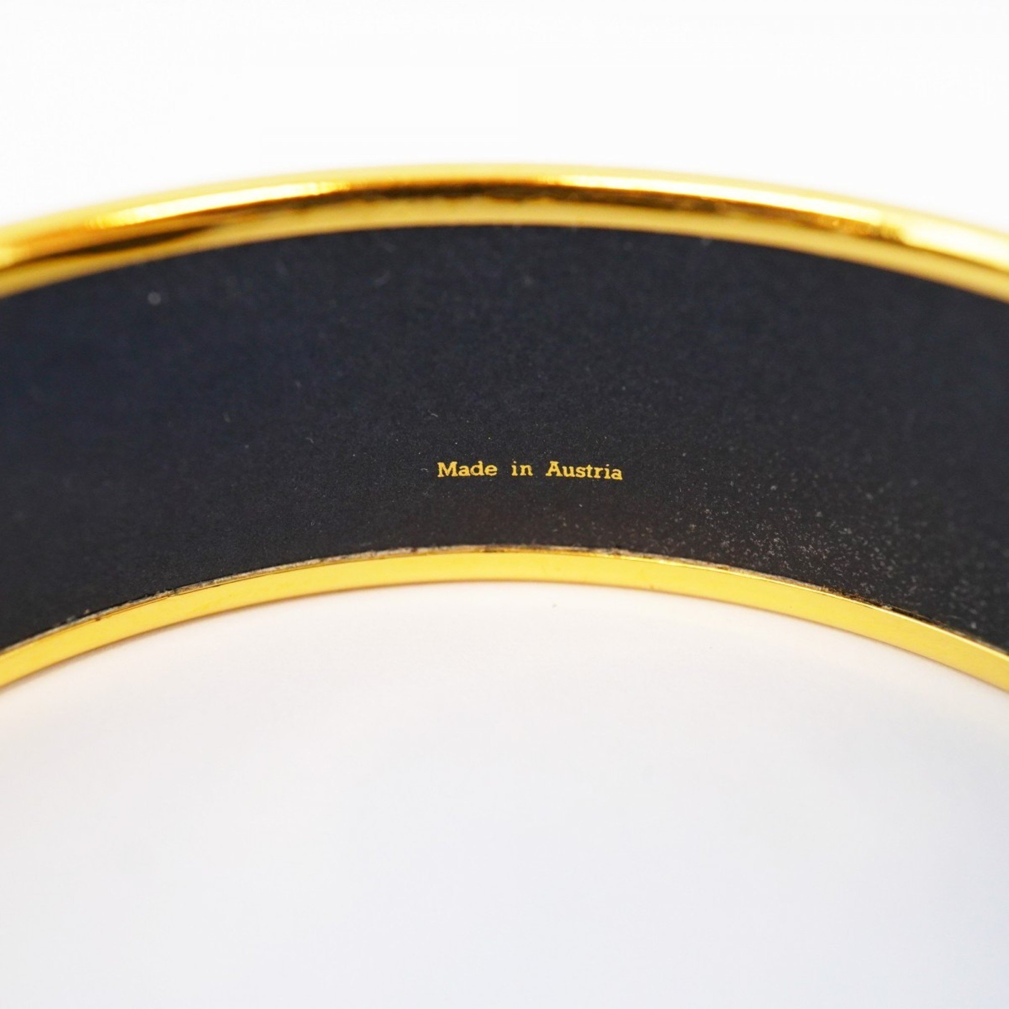 Hermes Bangle, enamel, GM, GP plating, cloisonné, gold, multi-color, men's, women's