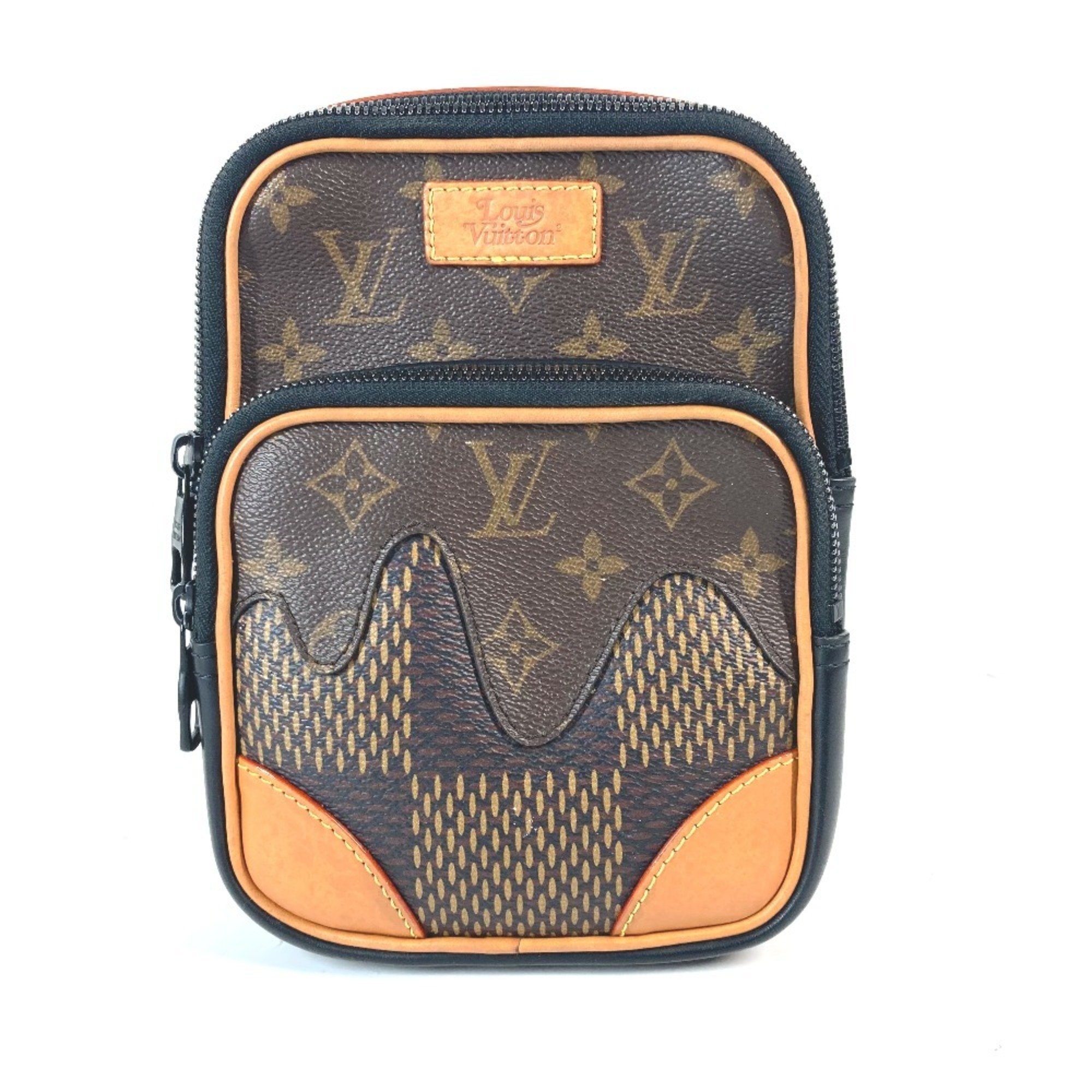 LOUIS VUITTON N40357 Damier Giant Amazon NIGO collaboration pochette shoulder bag canvas men's brown