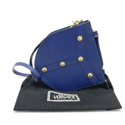 VERSACE Versace handbag shoulder bag leather ladies blue x