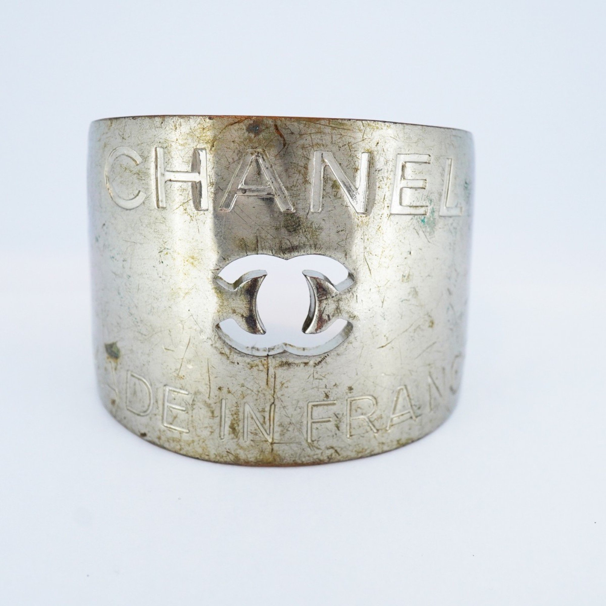 Chanel bangle Coco mark metal silver ladies