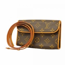 Louis Vuitton Waist Bag Monogram Pochette Florentine M51855 Brown Women's