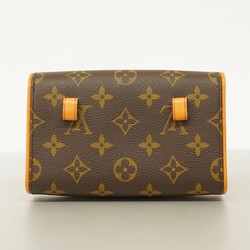 Louis Vuitton Waist Bag Monogram Pochette Florentine M51855 Brown Women's