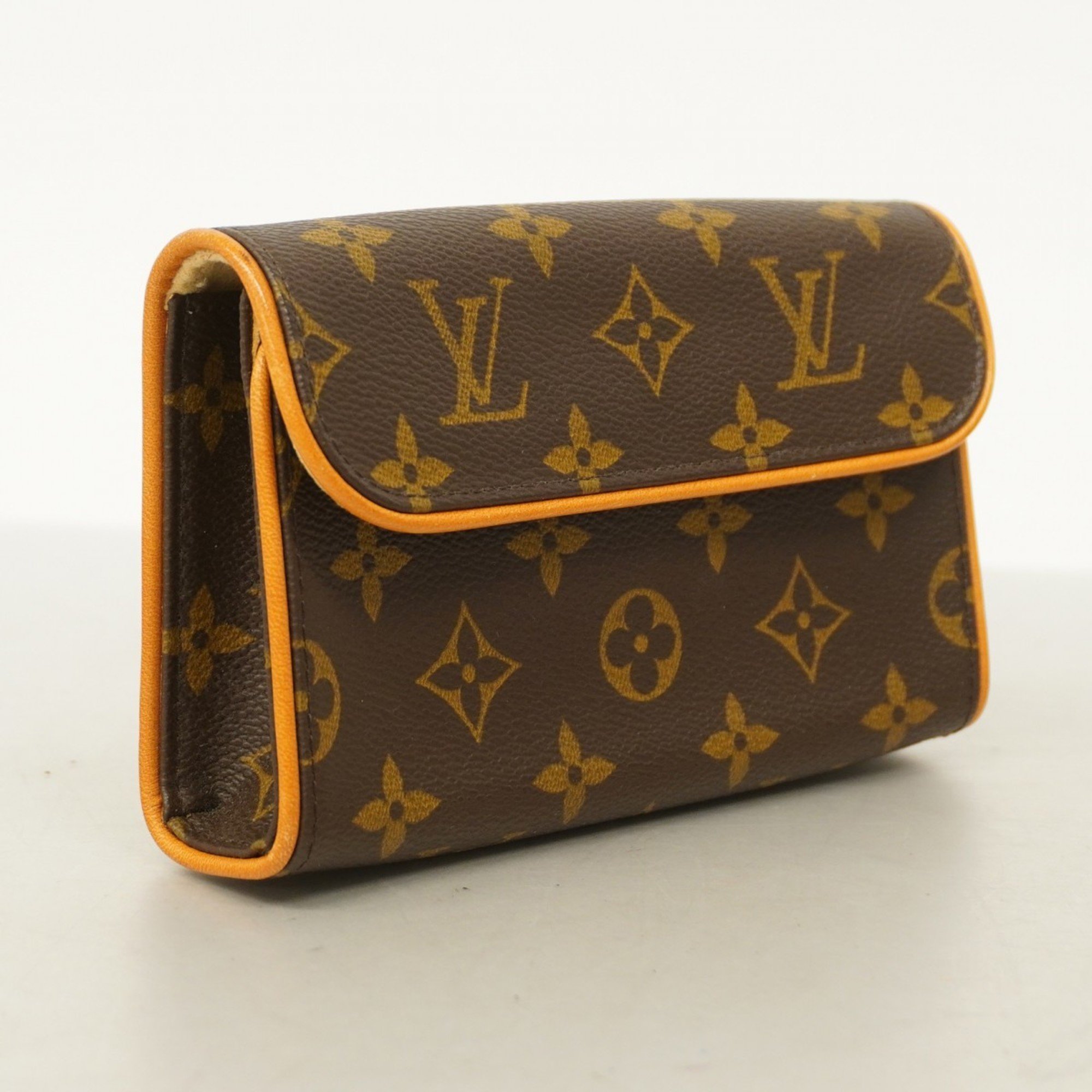 Louis Vuitton Waist Bag Monogram Pochette Florentine M51855 Brown Women's