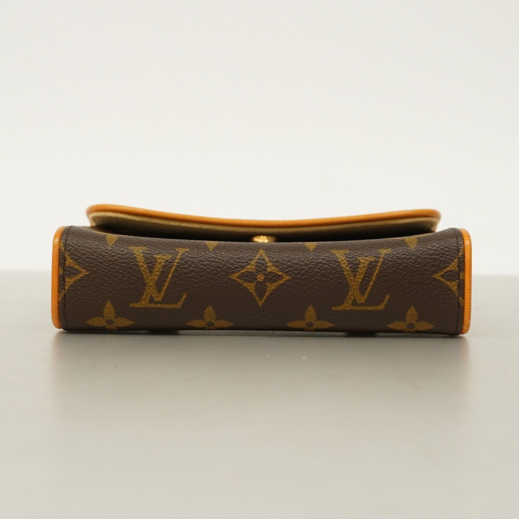 Louis Vuitton Waist Bag Monogram Pochette Florentine M51855 Brown Women's