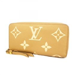 Louis Vuitton Long Wallet Monogram Empreinte Bicolor Zippy M69794 Tourterelle Crème Ladies