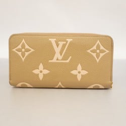 Louis Vuitton Long Wallet Monogram Empreinte Bicolor Zippy M69794 Tourterelle Crème Ladies