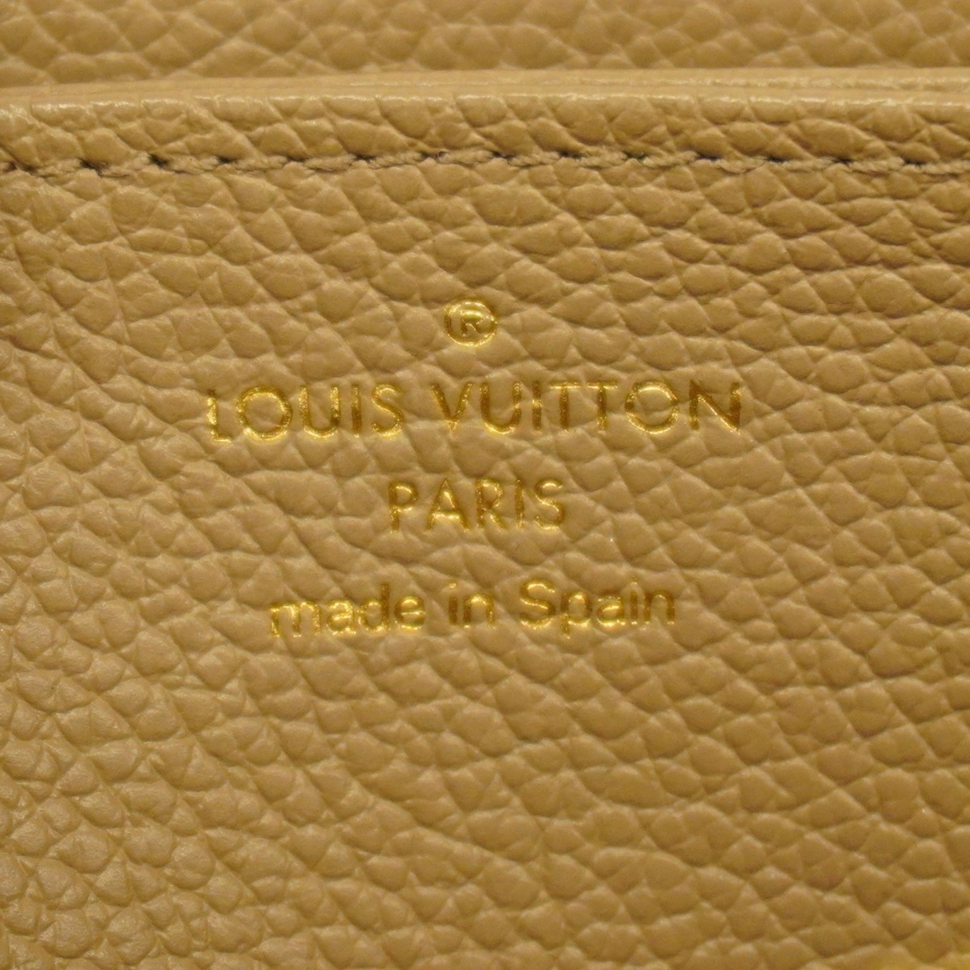 Louis Vuitton Long Wallet Monogram Empreinte Bicolor Zippy M69794 Tourterelle Crème Ladies