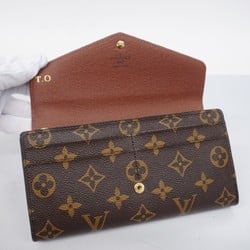 Louis Vuitton Long Wallet Monogram Portefeuille Sarah M60531 Brown Ladies