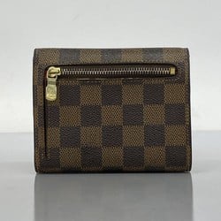 Louis Vuitton Tri-fold Wallet Damier Portefeuille Koala N60005 Ebene Women's